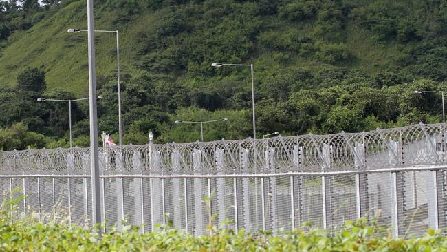 Maximum security fencing at Christmas Island Immigration Detention Centre.