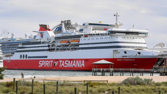 The Spirit of Tasmania ferry. (Photo by William WEST / AFP)