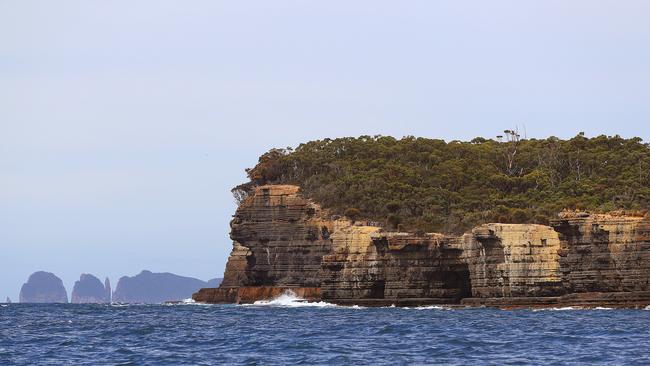 Cliffs at Pirates Bay on the Tasman Peninsula. Picture: Sam Rosewarne