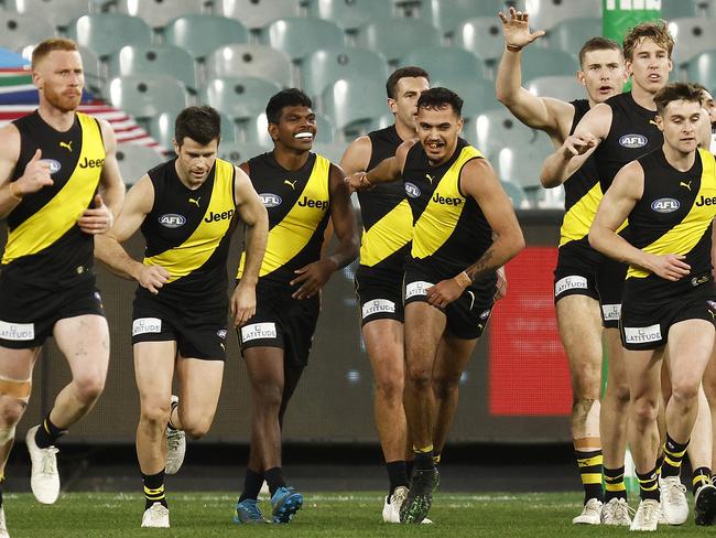 Despite losing six of their last seven, the Tigers came into the match with their finals hopes alive. (Photo by Daniel Pockett/AFL Photos/via Getty Images)