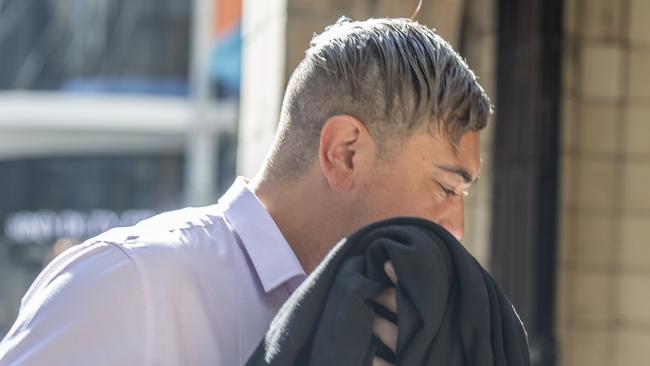 Peter Campbell leaving Downey court. Picture: Daily Telegraph / Monique Harmer