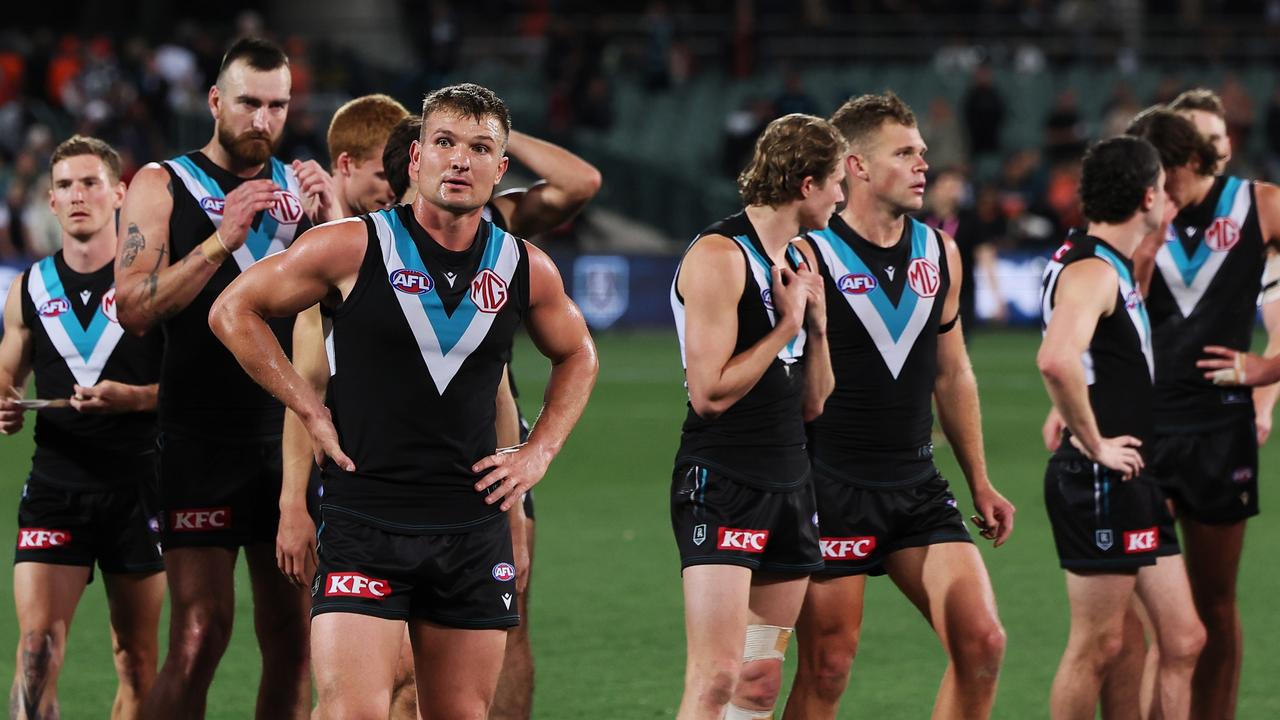 The Power were dumped out of the finals in straight sets. Picture: James Elsby/AFL Photos via Getty Images