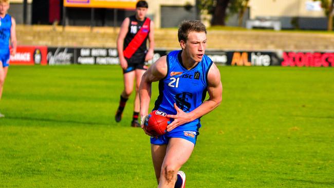 Sturt under-18 midfielder and potential AFL draftee Mani Liddy in action this season. Picture: Supplied, Mel Faull/Get Snapt