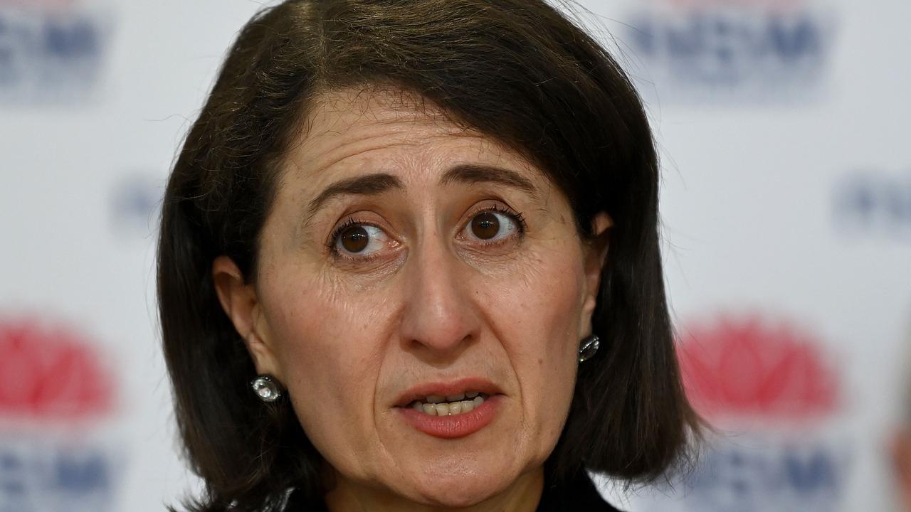 NSW Premier Gladys Berejiklian announced the new cases. Picture: NCA NewsWire/Bianca De Marchi