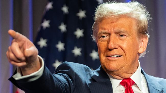 US President-elect Donald Trump speaks during a meeting with House Republicans at the Hyatt Regency hotel in Washington, DC on November 13, 2024. (Photo by ALLISON ROBBERT / POOL / AFP)