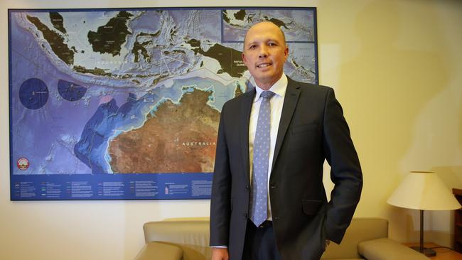 The new designate Home Affairs Minister Peter Dutton in Parliament House in Canberra. Picture Gary Ramage