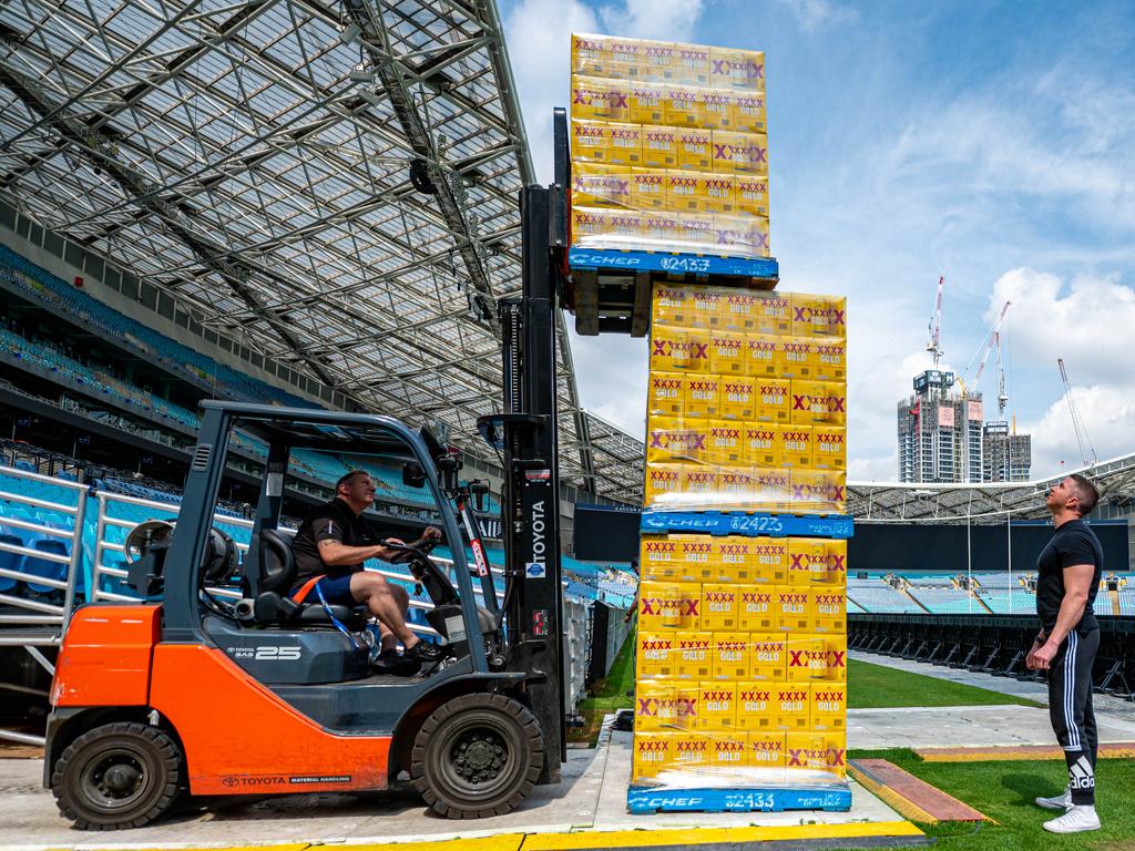 Extra cases of XXXX have been delivered to Accor Stadium ahead of the grand final.