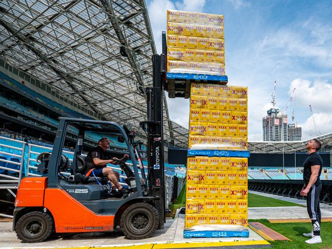 Extra cases of XXXX have been delivered to Accor Stadium ahead of the grand final.