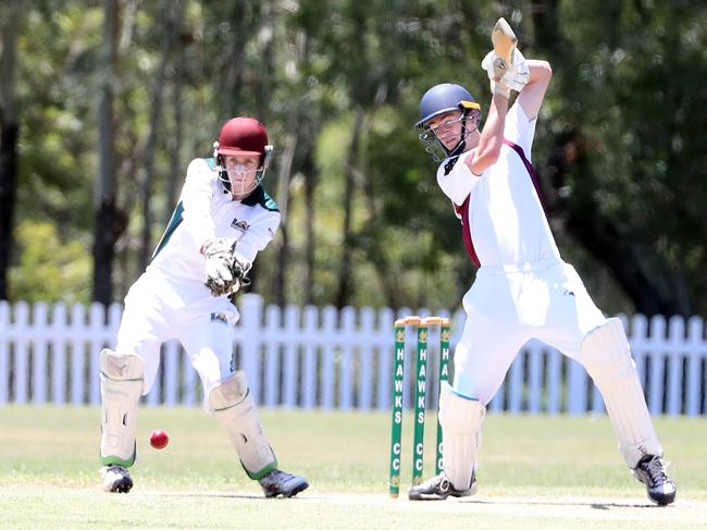 Jasper Schoenmaker, in action for Burleigh Bullsharks last season, has been named in the South Queensland Aussie rules team. Picture: Richard Gosling