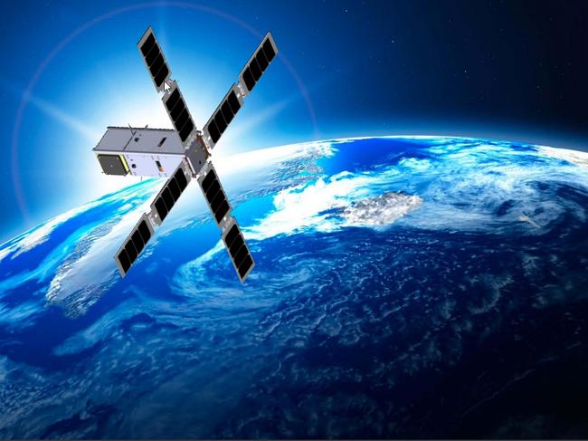 A computer-generated image of Adelaide tech company Myriota’s nano-satellite.