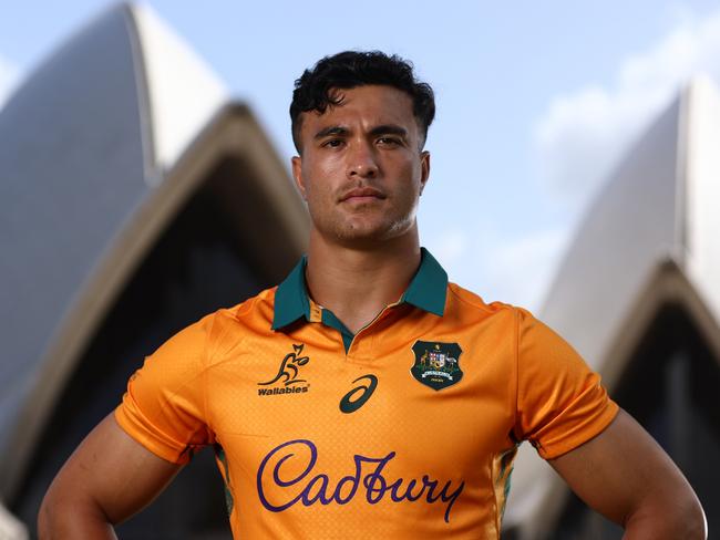 Joseph-Aukuso Suaalii will make his Wallabies debut in the centres. Picture: Getty