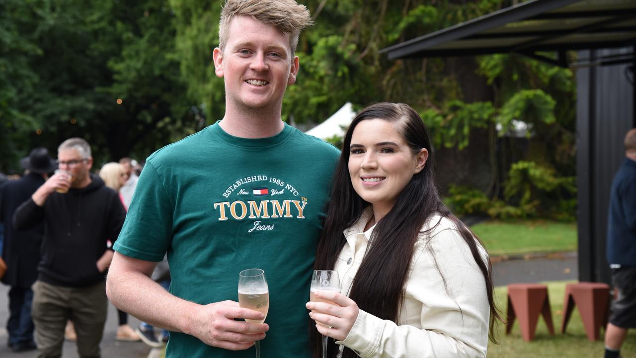 Brayden Purton and Chelsea Nolan at Day 2 of Launceston's Festivale 2023. Picture: Alex Treacy