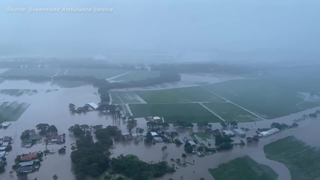 Devastating aerial images of Ingham floods