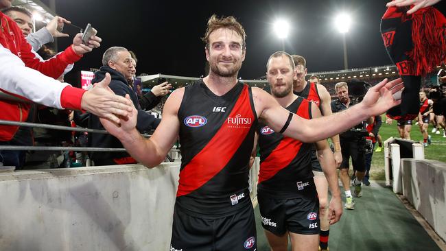 Jobe Watson retired in 2017. Photo by Michael Willson/AFL Media/Getty Images