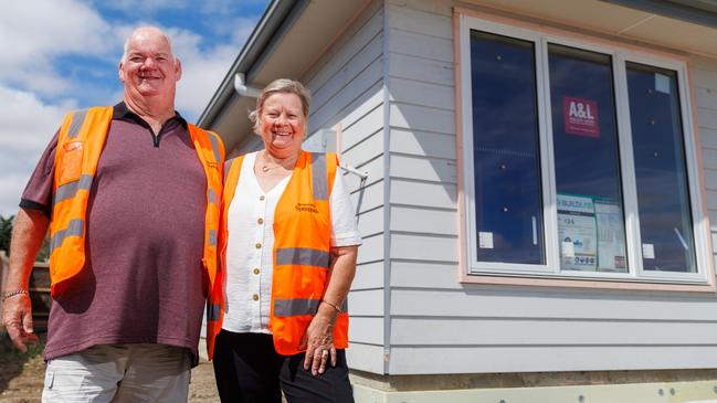 Paul & Jeanette Stapleton taken this morning at the Ingenia Lifestyle community in Beveridge which is under construction. TheyÃ¢â&#130;¬â¢re due to move in in August Picture: Ben Swinnerton