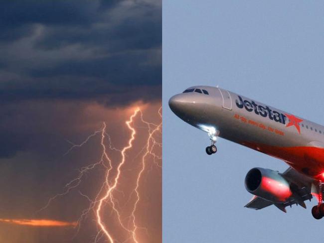 A Jetstar plane flew through wild weather travelling up the east coast on its way from Brisbane to Proserpine Airport on Thursday, December 8, 2022.