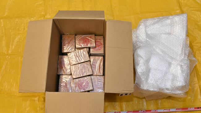 In January this year, police seized 300kg heroin with a street value of approximately $60M. Supplied/AFP