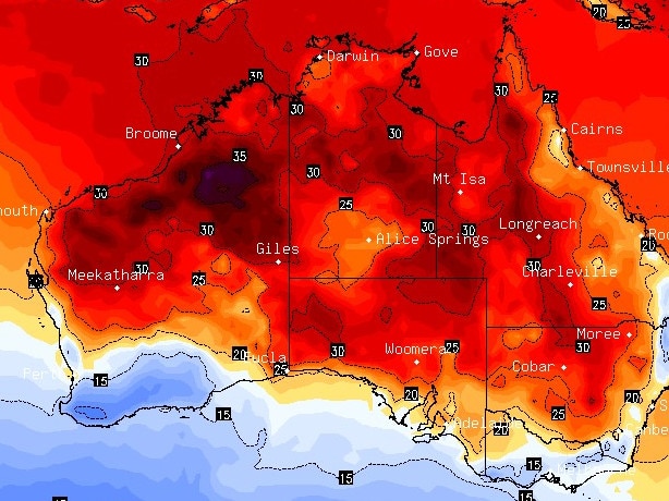 A severe heatwave warning has been issued for parts of NSW. Picture: Stormcast.