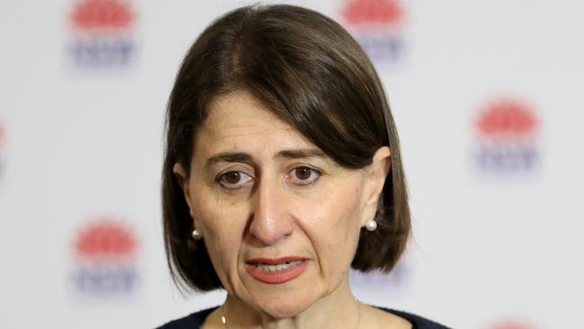 NSW Premier Gladys Berejiklian in Sydney on Wednesday. Picture: Damian Shaw