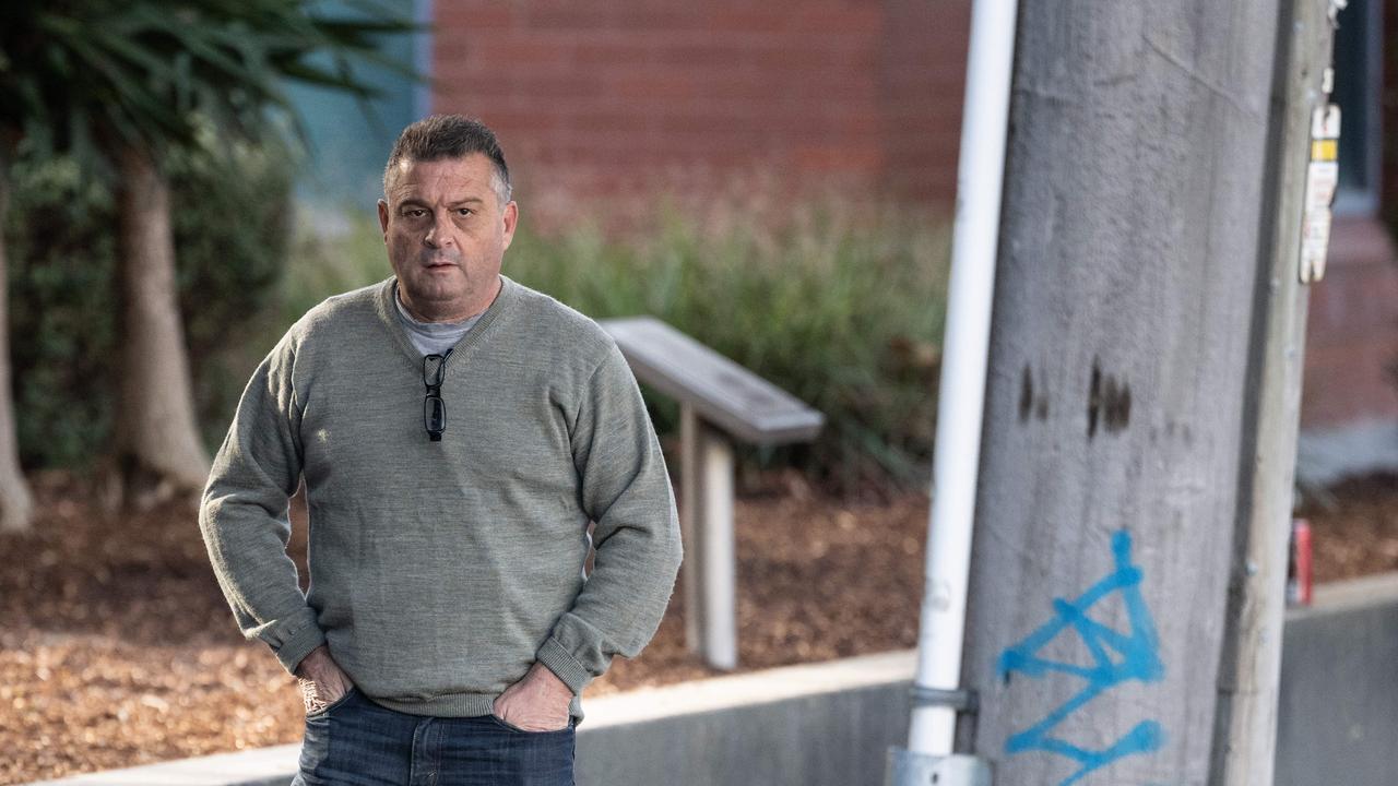 John Verikios arrives at Geelong Law Courts