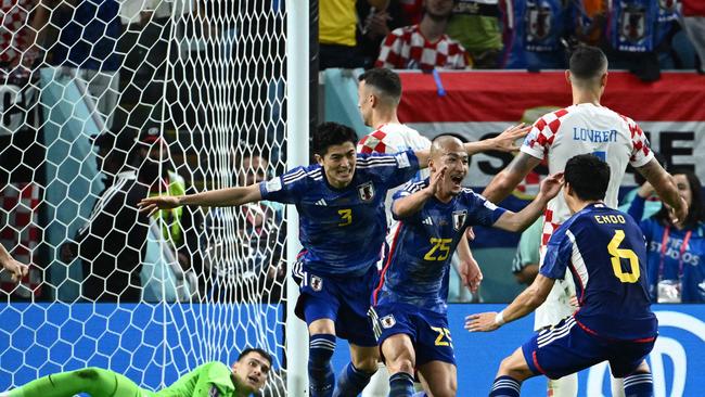 Daizen Maeda put Japan in front with a stunning first-half goal. Picture: AFP