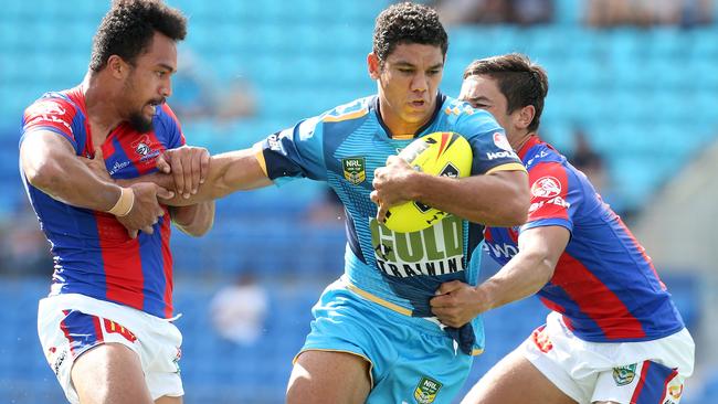 Brian Kelly in action during the Holden Cup U20's game between the Gold Coast Titans and the Newcastle Knights. Pics Adam Head