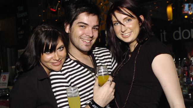 Misplaced Exhibition opening night curated by Chloe Papazahariakis at Sugar nightclub.Tamrah Petruzzelli, Filip Odzak and Clair Ryan.
