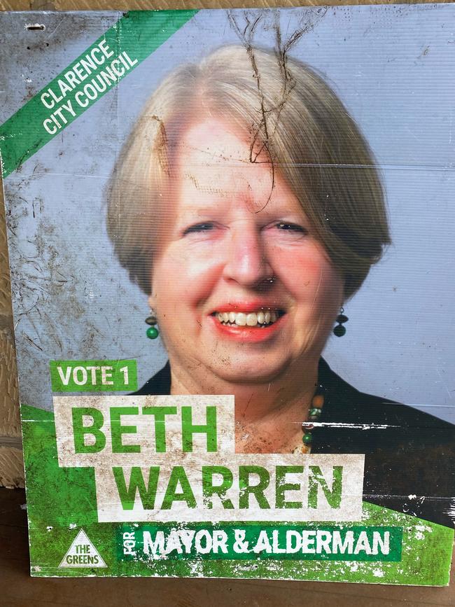 Beth Warren's old campaign poster. Pic: Beth Warren.