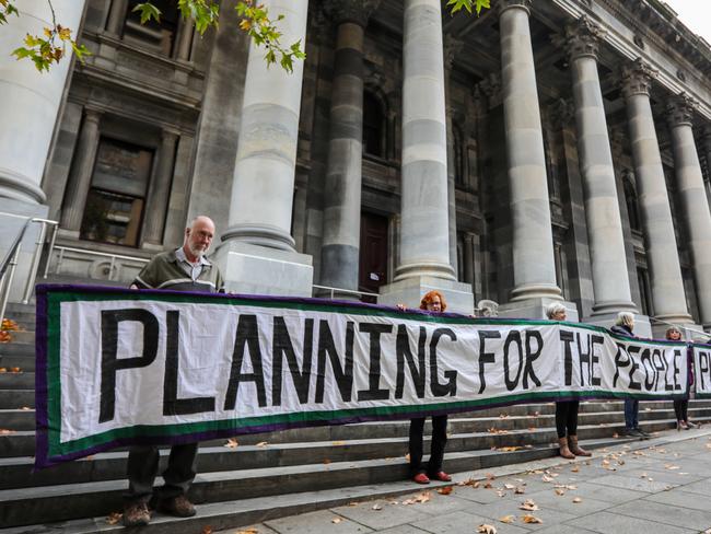 NEWS ADV Protest on the steps of Parliament House  before the delivery of South AustraliaÃs second largest petition.Image/Russell Millard