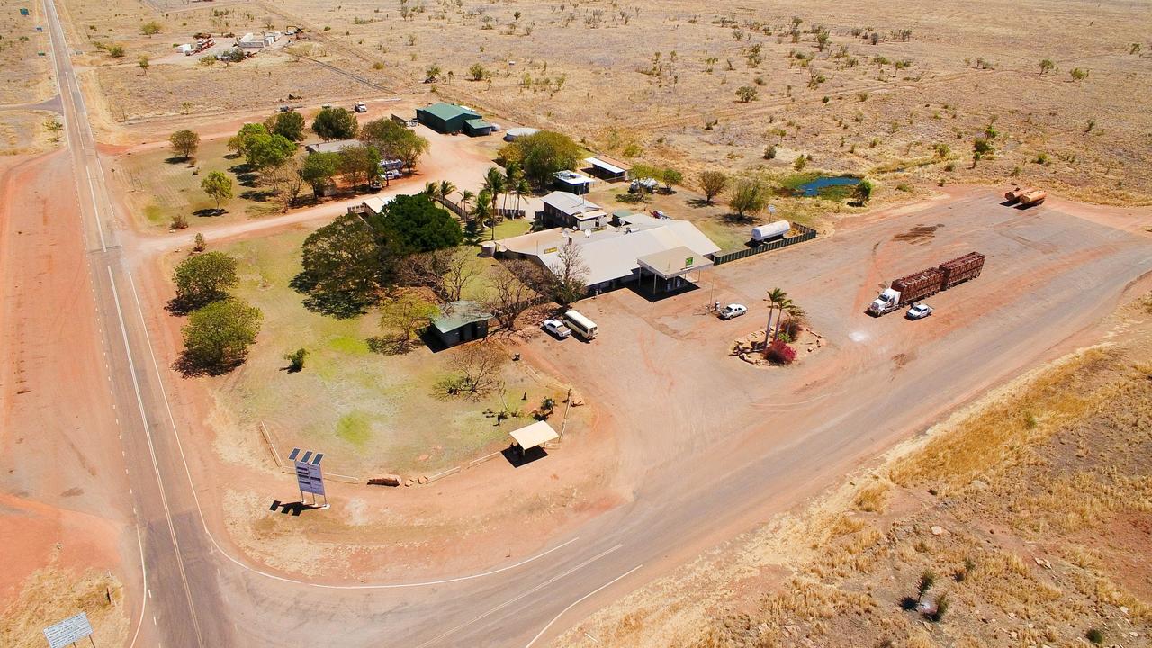 Top Springs Hotel at the crossroads of the Buntine Highway near where a car rollover killing two people. Picture: SUPPLIED