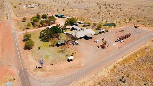 Top Springs Hotel at the crossroads of the Buntine Highway near where a car rollover killing two people. Picture: SUPPLIED