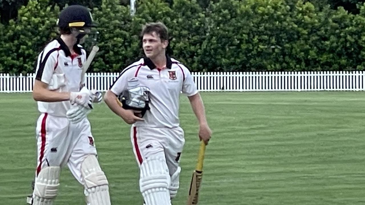 Toby Weston, right, leaves the field for Terrace.