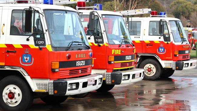 Tasmania Fire Service vehicles at Cambridge.