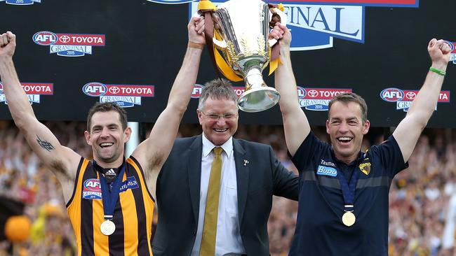 Alastair Clarkson coached Hawthorn to four premierships, including 2015. Picture: Wayne Ludbey