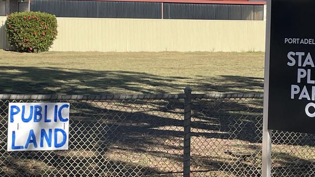 Anti-Alberton Oval redevelopment objectors are furious that signs they put up in protest have been removed. Picture: Supplied