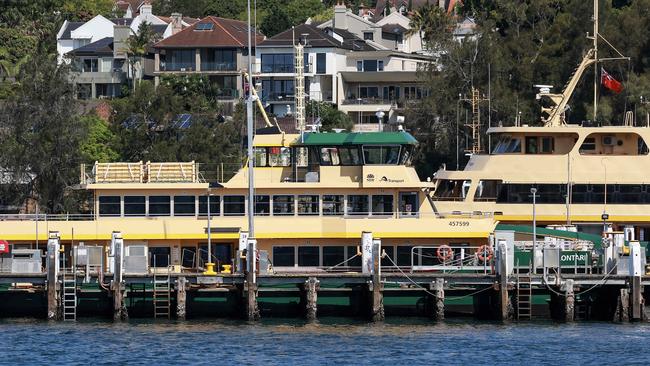 The Clontarf and the Balmoral, both docked at Balmain Shipyard for repairs last year. Pictures: Justin Lloyd.