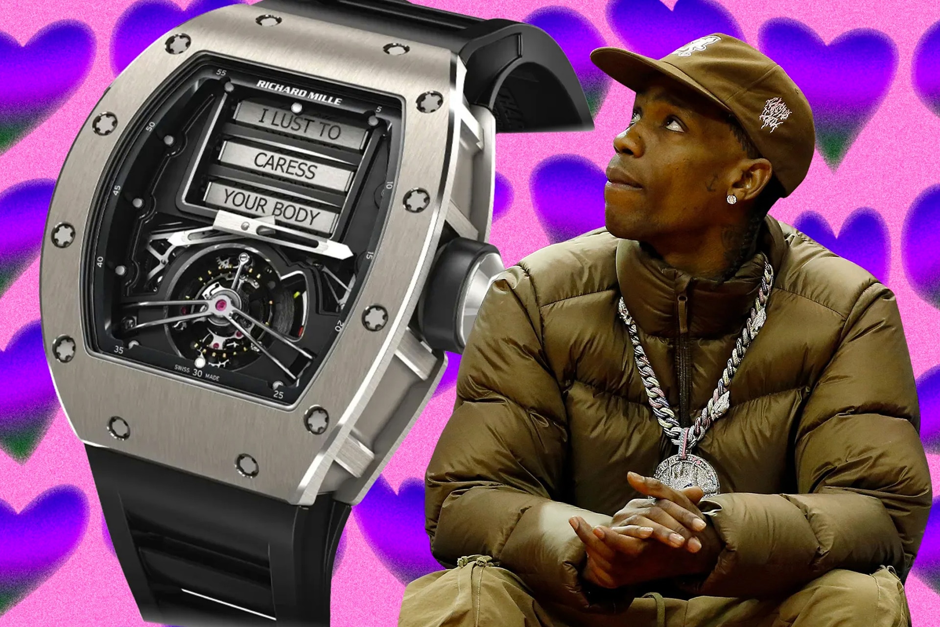 Watch up the this. Часы Тревис Трэвис Скотт. Ришар Милле. Richard Mille RM 69.