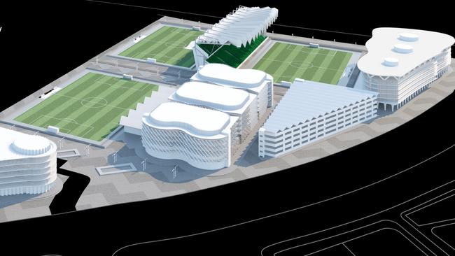 An artist’s impression of what the $25 million sport hub will look like.