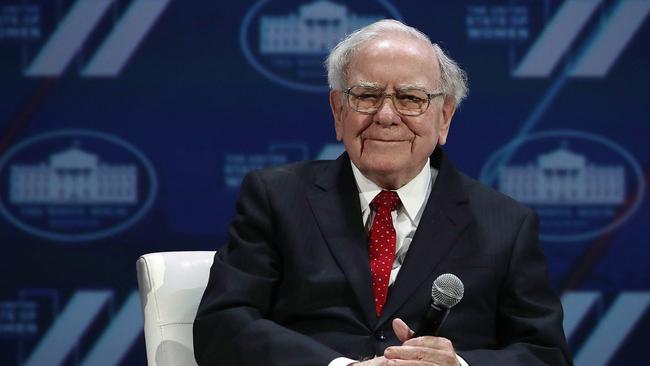 Berkshire Hathaway founder Warren Buffet. Picture: Getty Images