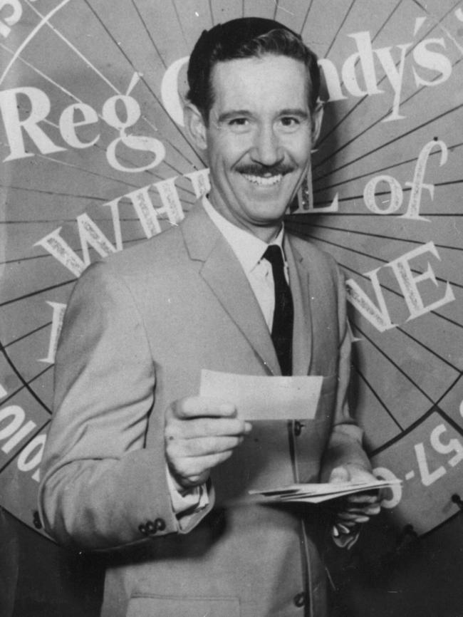 Reg Grundy on his <i>Wheel of Fortune </i>show.