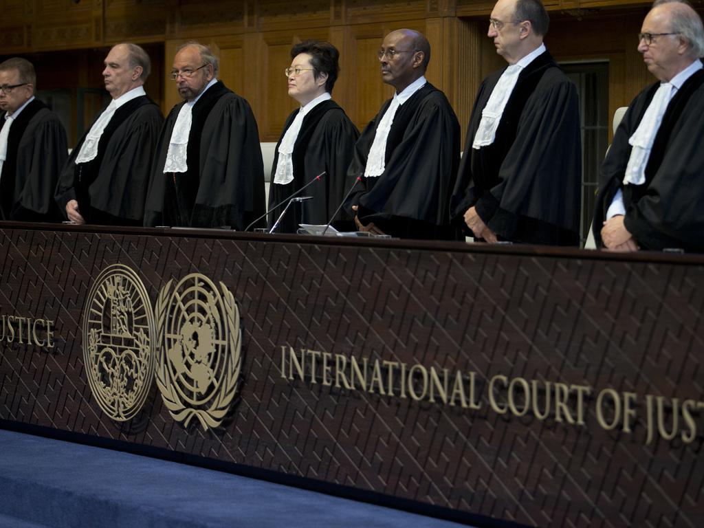 The International Court of Justice in The Hague, Netherlands ruled on an Iranian request to order Washington to suspend US sanctions against Tehran. Picture: AP Photo/Peter Dejong