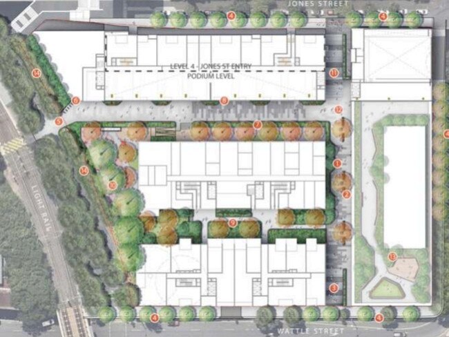 The layout of Fig and Wattle. Picture: Tzannes