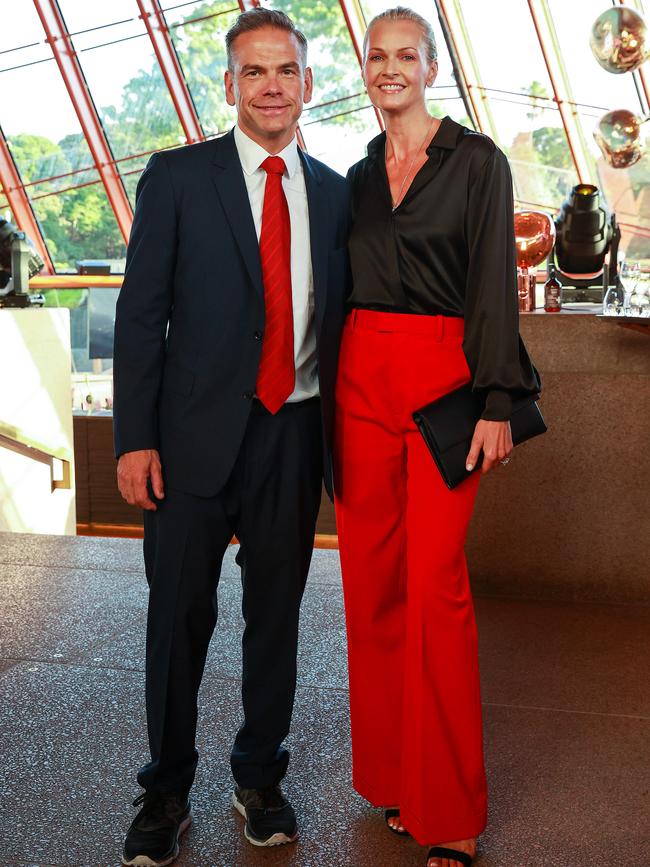 News Corp co-chairman Lachlan Murdoch and wife, Sarah. Picture: Justin Lloyd