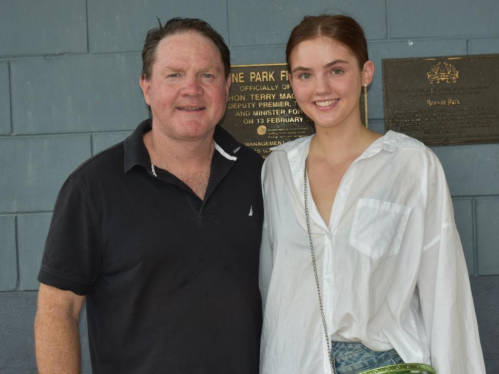 Mark Gabriel and Grace Gabriel at the Capras menâ&#128;&#153;s and womenâ&#128;&#153;s season openers at Browne Park, Rockhampton, on March 11, 2023.