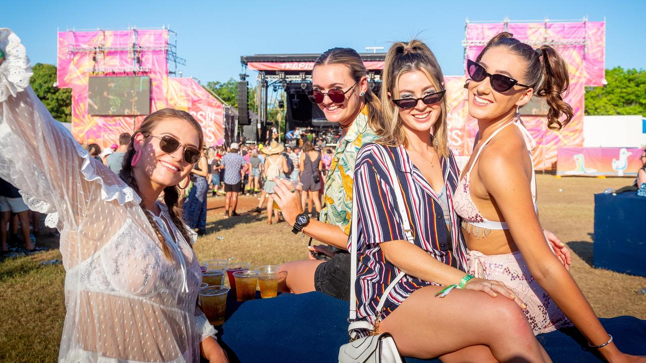 Courtney Stewart, Chloe McCrabb, Georgia Champion and Julia Smith at BASSINTHEGRASS 2021. Picture: Che Chorley