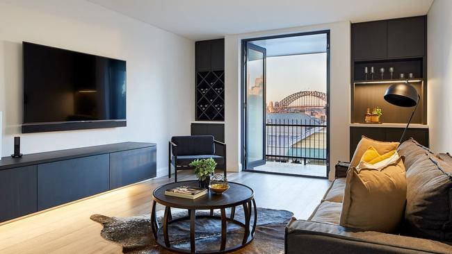 Steve Smith's East Balmain rental is up for lease. It has Harbour Bridge views from a terrace off a living area. Picture: realestate.com.au