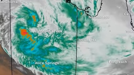 Satellite image of ex-cyclone Lincoln. Picture: Weatherzone