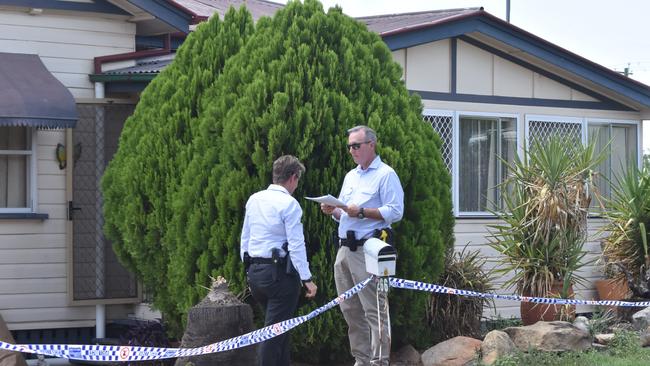 Police raid a property in East Street, Warwick in relation to the death of two-year-old Connor Horan. Picture: Warwick Daily News