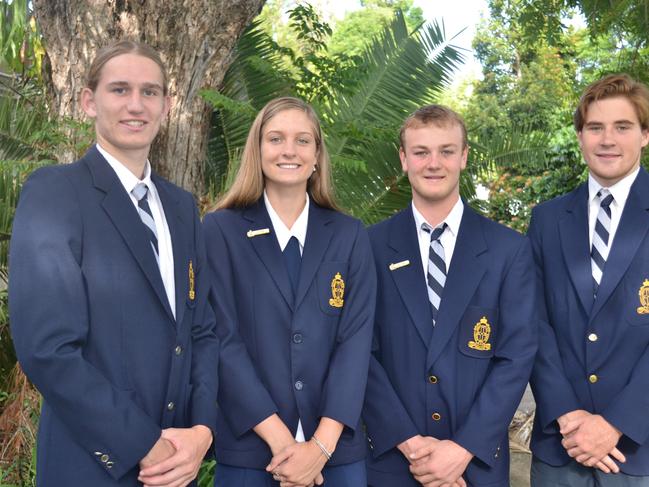 Murwillumbah High School's 2019 School Captains (L-R): Samuel Plater, Kalani Bradbury, Callum Wise, Charlie Trevaskis