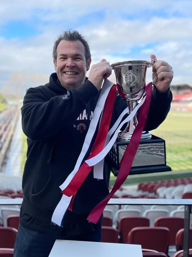 Gus Worland with the Gotcha4Life Cup.